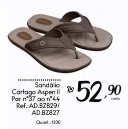 Giassi Supermercados Sandália Cartago Aspen II oferta