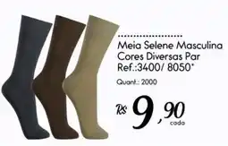 Giassi Supermercados Meia selene masculina cores diversas par oferta