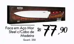 Giassi Supermercados Faca em Aço Mor Steel c/Cabo de Madeira oferta
