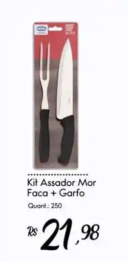 Giassi Supermercados Kit Assador Mor Faca + Garfo oferta