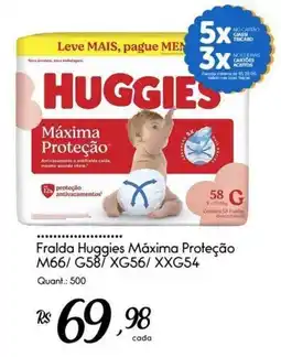 Giassi Supermercados Fralda huggies máxima proteção oferta