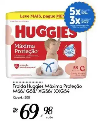 Fralda huggies máxima proteção