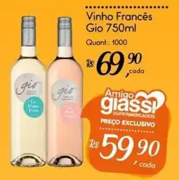 Giassi Supermercados Vinho francês gio oferta