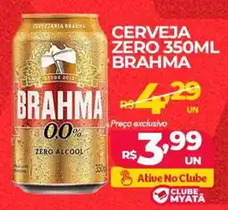 Supermercados Myatã Cerveja zero 350ml brahma oferta