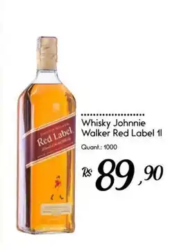 Giassi Supermercados Whisky Johnnie Walker Red Label 1l oferta