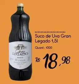 Giassi Supermercados Suco de uva gran legado oferta