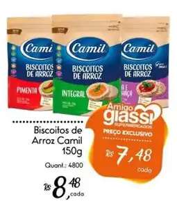 Giassi Supermercados Biscoitos de Arroz Camil oferta