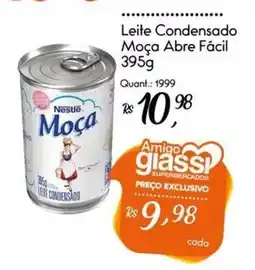 Giassi Supermercados Leite condensado moça abre fácil oferta