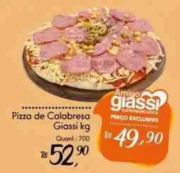 Giassi Supermercados Pizza de Calabresa Giassi kg oferta