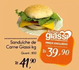 Giassi Supermercados Sanduíche de Carne Giassi kg oferta