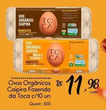 Giassi Supermercados Ovos orgânicos caipira fazenda da toca oferta