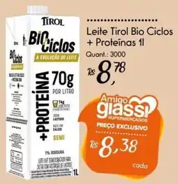 Giassi Supermercados Leite tirol bio ciclos + proteínas oferta