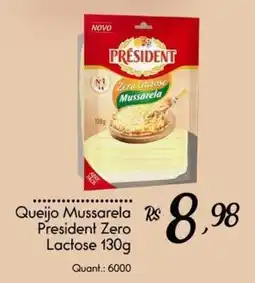 Giassi Supermercados Queijo mussarela president zero lactose oferta