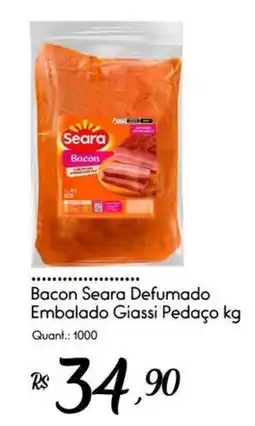 Giassi Supermercados Bacon seara defumado oferta