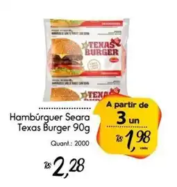 Giassi Supermercados Hambúrguer Seara Texas Burger oferta