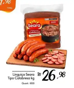 Giassi Supermercados Linguiça seara tipo calabresa oferta