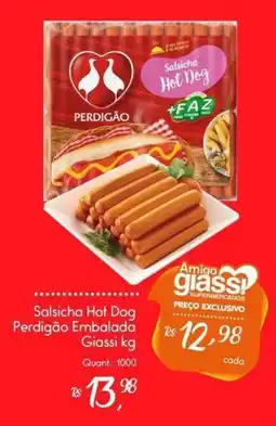 Giassi Supermercados Salsicha hot dog perdigão embalada giassi kg oferta