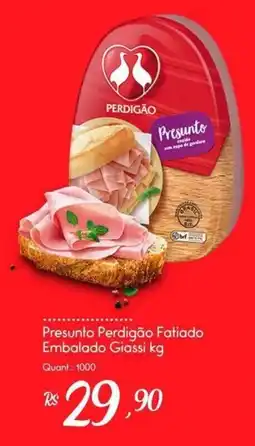 Giassi Supermercados Presunto Perdigão Fatiado Embalado Giassi kg oferta