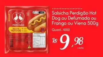 Giassi Supermercados Salsicha Perdigão Hot Dog ou Defumada ou Frango ou Viena oferta