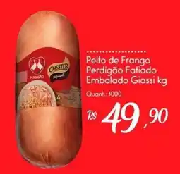 Giassi Supermercados Peito de frango perdigão fatiado embalado giassi kg oferta