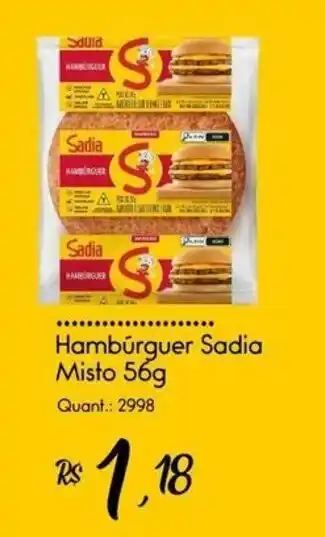 Giassi Supermercados Hambúrguer Sadia Misto oferta