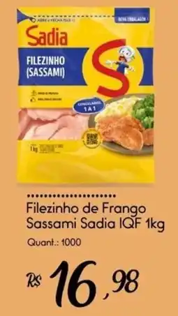 Giassi Supermercados Filezinho de Frango Sassami Sadia IQF 1kg oferta