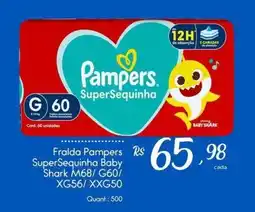 Giassi Supermercados Fralda Pampers SuperSequinha Baby Shark oferta