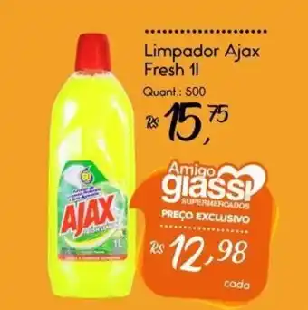 Giassi Supermercados Limpador ajax fresh 1l oferta