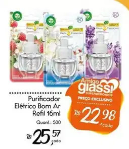 Giassi Supermercados Purificador Elétrico Bom Ar Refil oferta