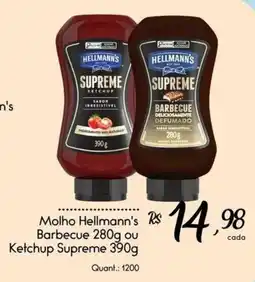 Giassi Supermercados Molho hellmann's barbecue ou ketchup supreme oferta