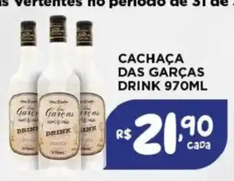 Bahamas Supermercados Cachaça das garças drink oferta