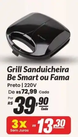 Stok Center Grill Sanduicheira Be Smart ou Fama oferta