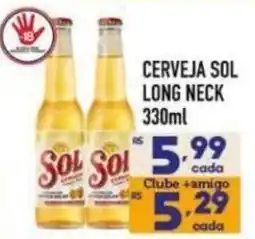 Supermercados Avenida Cerveja sol long neck oferta