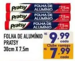 Supermercados Avenida folha de alumínio pratsy oferta