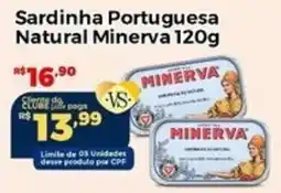 Villarreal Supermercados Sardinha Portuguesa Natural Minerva oferta