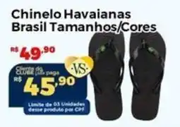 Villarreal Supermercados Chinelo Havaianas Brasil Tamanhos/Cores oferta