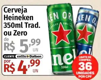 Supermercado Dalben Cerveja Heineken 350ml Trad. ou Zero oferta
