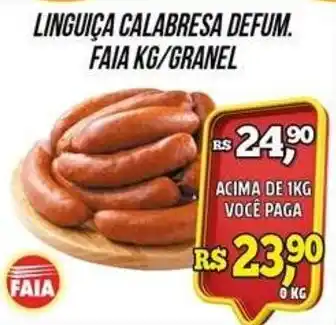 Zattão Supermercado Linguiça calabresa defum. faia kg/granel oferta