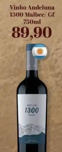 Supermercados Tauste Vinho andeluna 1300 malbec/gf oferta