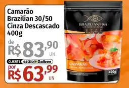 Supermercado Dalben Camarão Brazilian 30/50 Cinza Descascado oferta
