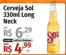 Supermercado Dalben Cerveja Sol 330ml Long Neck oferta