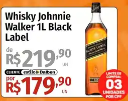 Supermercado Dalben Whisky Johnnie Walker 1L Black Label oferta