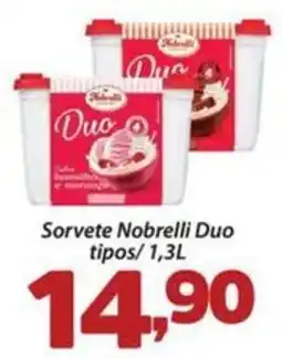 Confiança Supermercados Sorvete Nobrelli Duo oferta