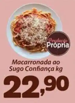Confiança Supermercados Macarronada ao Sugo Confiança kg oferta