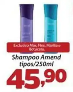 Confiança Supermercados Shampoo Amend tipos oferta