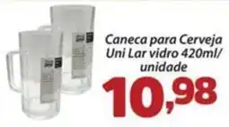 Confiança Supermercados Caneca para Cerveja Uni Lar vidro oferta