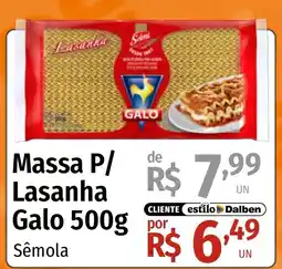 Supermercado Dalben Massa p/ lasanha galo oferta