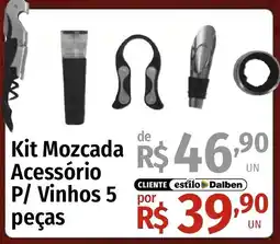 Supermercado Dalben Kit Mozcada Acessório P/ Vinhos 5 peças oferta