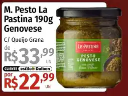 Supermercado Dalben m. pesto la pastina 190g genovese c/ queijo grana oferta