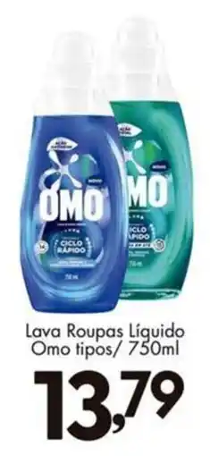 Confiança Supermercados Lava Roupas Líquido Omo tipos oferta